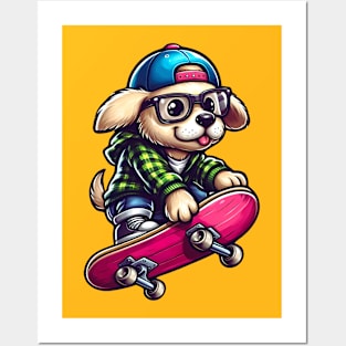 Pawsome Shredders: Funny Cute Dog Skaters Take the Streets Posters and Art